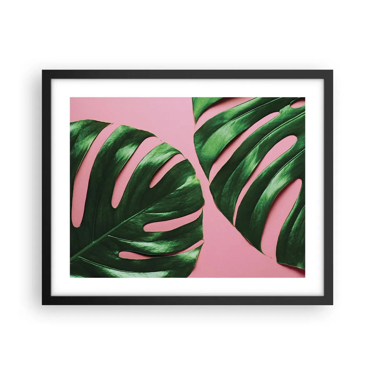 Poster in een zwarte lijst - Groene rendez-vous - 50x40 cm