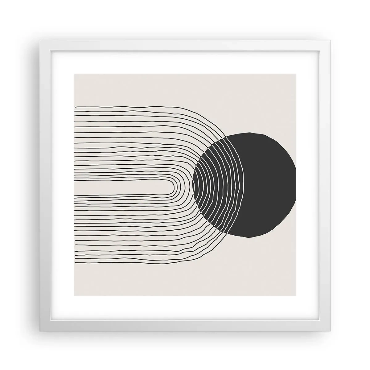 Poster in een witte lijst - Bibberen en vertrouwen - 40x40 cm