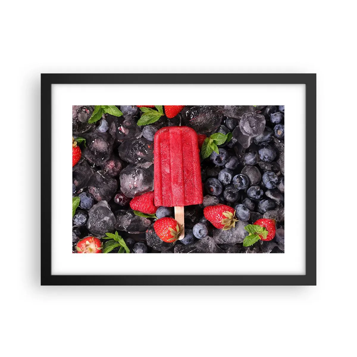 Poster in een zwarte lijst - De smaak van hete zomer - 40x30 cm