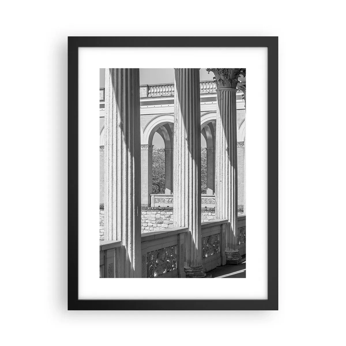 Poster in een zwarte lijst - Zonnige arcade - 30x40 cm
