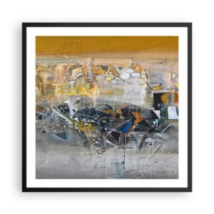Poster in een zwarte lijst - Alles komt goed - 60x60 cm