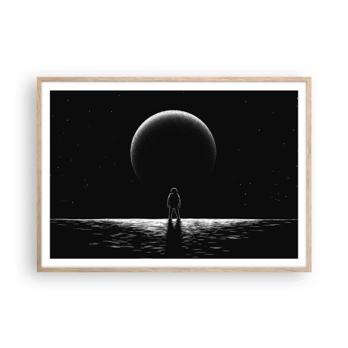 Een poster in een licht eiken lijst - Oog in oog - 100x70 cm