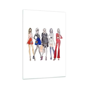Schilderen op glas - Elke week Fashion Week - 70x100 cm