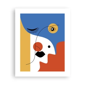 Poster - Gedeconstrueerd portret - 40x50 cm