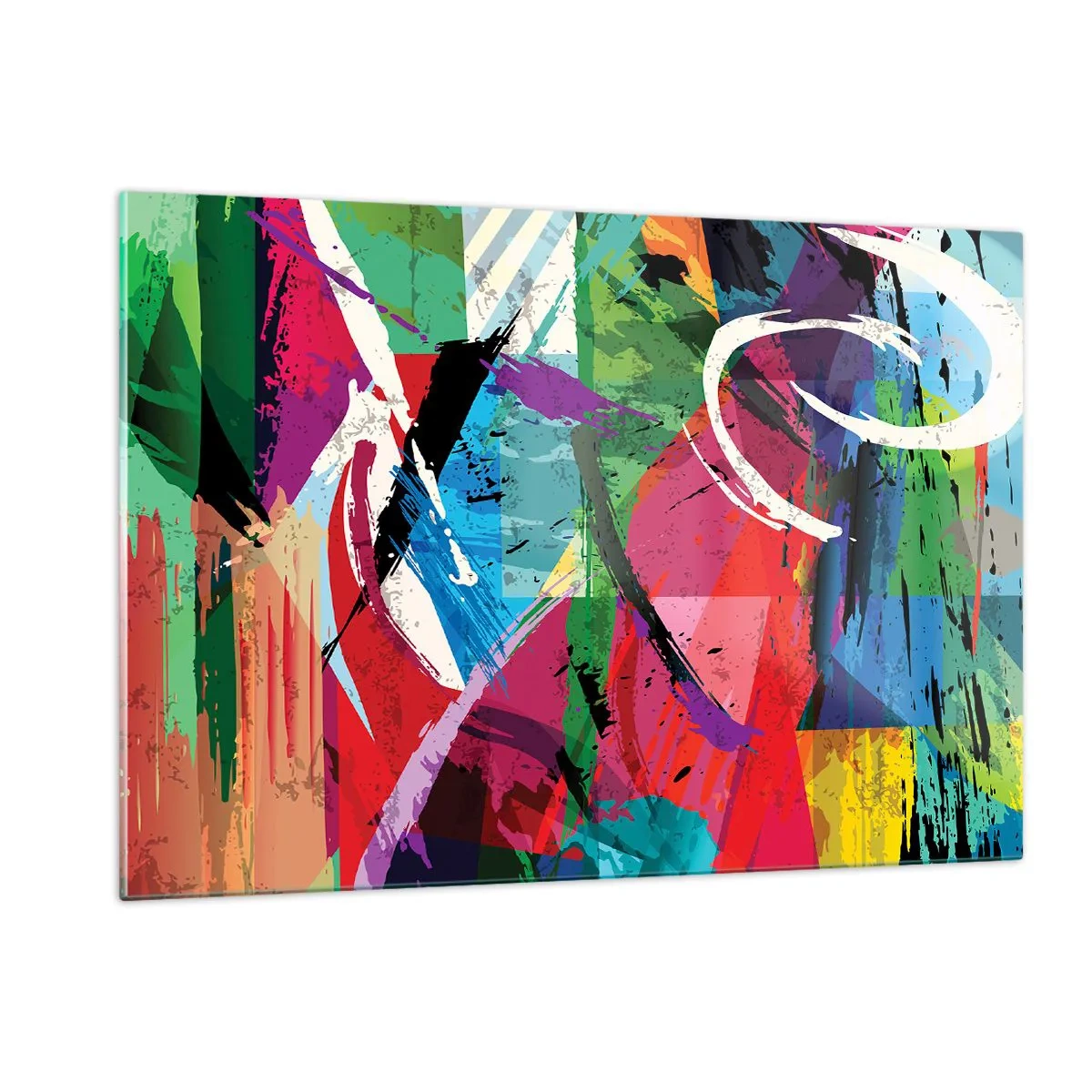 Schilderen op glas - Snel, levendig en opzwepend - 120x80 cm