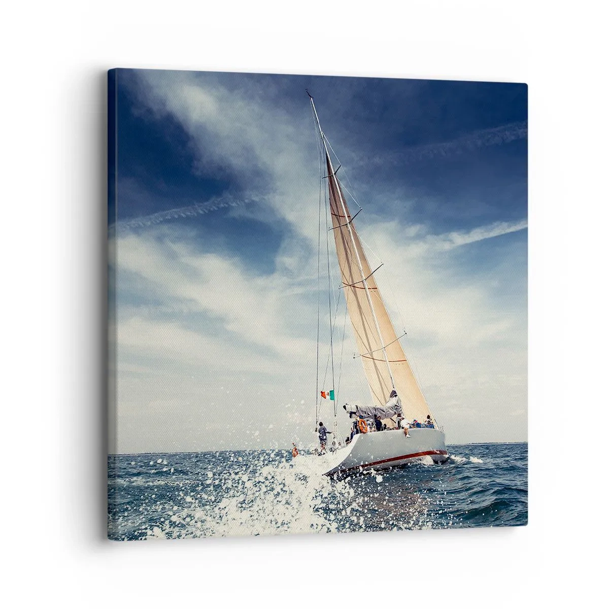 Schilderen op canvas - Ze halen ons niet in! - 30x30 cm