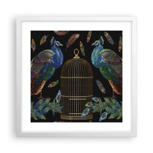 Poster in een witte lijst - In koninklijke gewaden - 40x40 cm