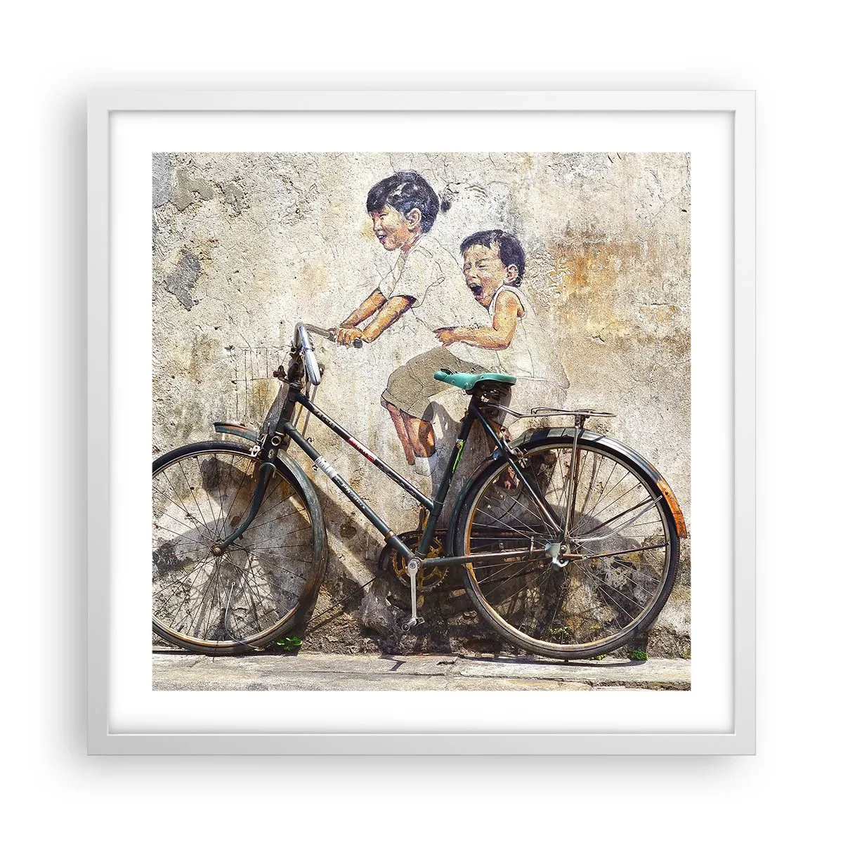 Poster in een witte lijst - Waar of niet waar? - 50x50 cm