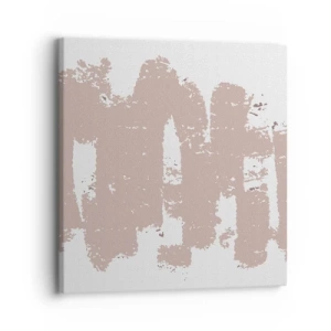 Schilderen op canvas - Abstractie in zachtroze - 30x30 cm