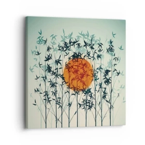 Schilderen op canvas - Japanse zon - 30x30 cm