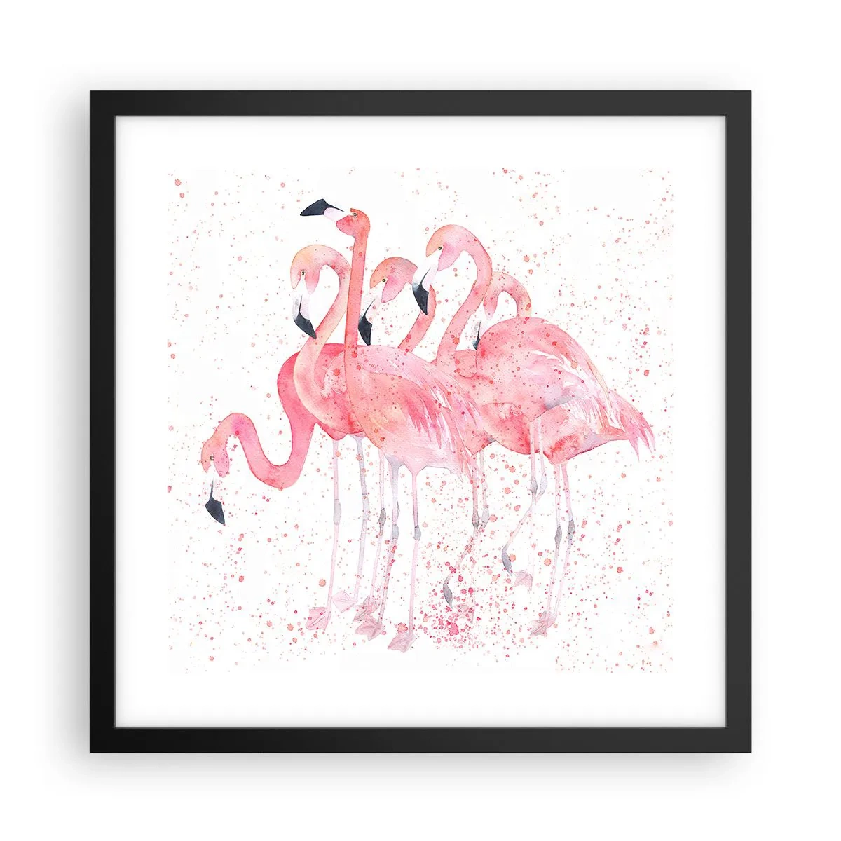 Poster in een zwarte lijst - Roze ensemble - 40x40 cm