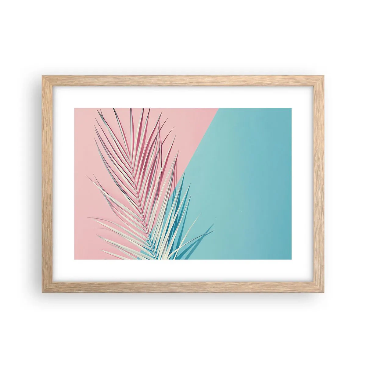 Een poster in een licht eiken lijst - Tropische impressie - 40x30 cm