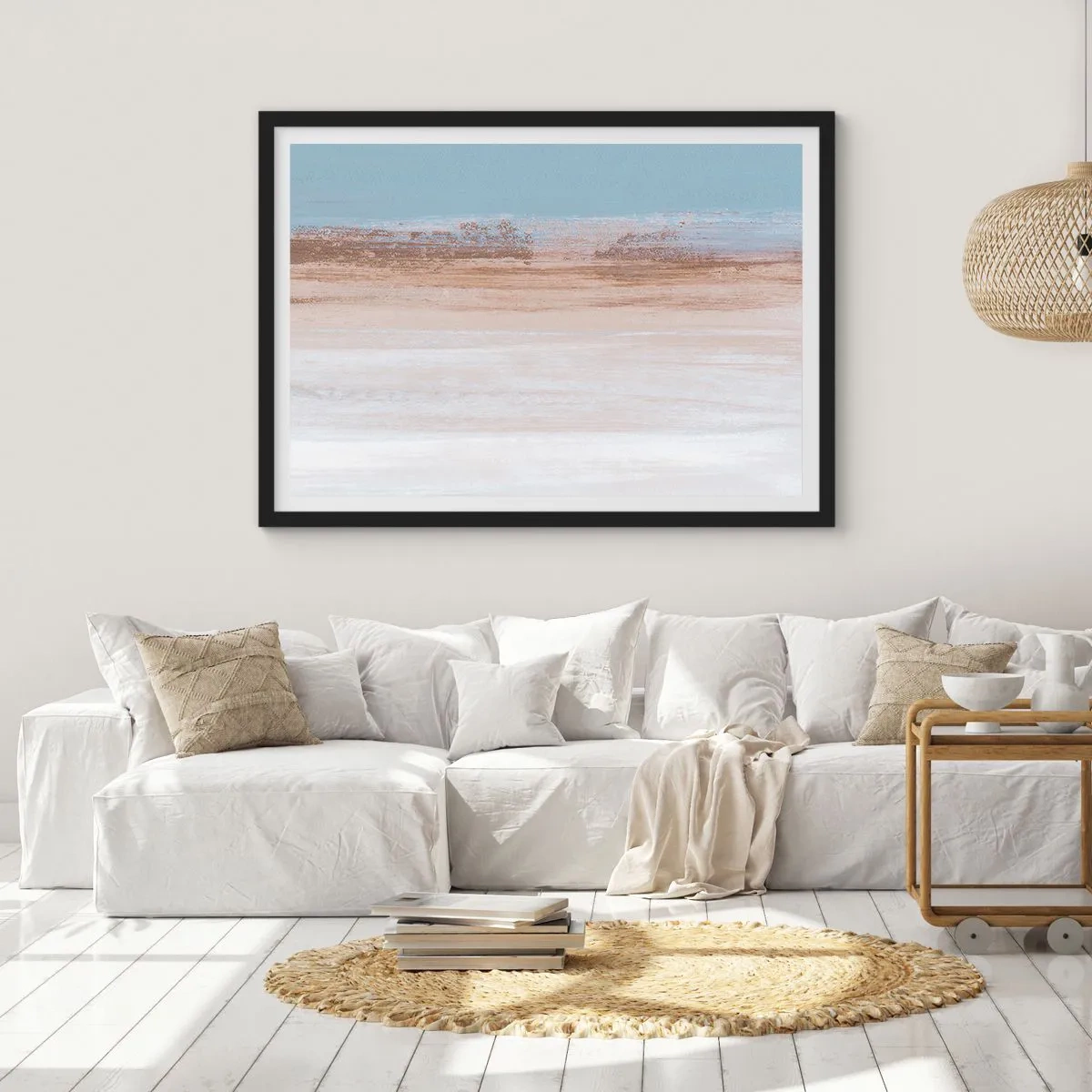 Poster in een zwarte lijst - Dubbelzinnig landschap - 50x40 cm