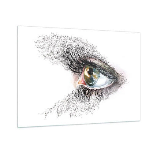 Schilderen op glas - Kijk recht in de ziel - 100x70 cm
