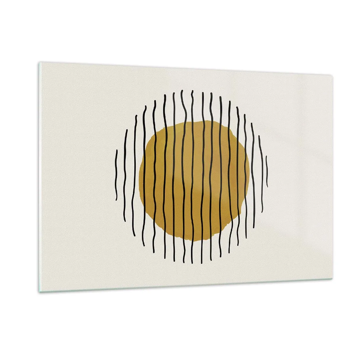 Schilderen op glas - Abstractie trillend van warmte - 120x80 cm