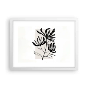 Poster in een witte lijst - Schets voor het herbarium - 40x30 cm