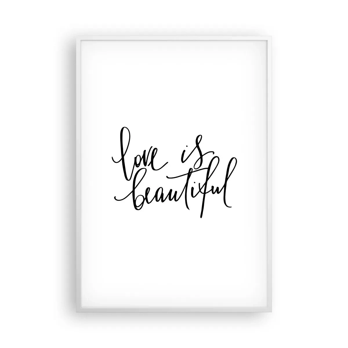 Poster in een witte lijst - Lees en herhaal - 70x100 cm