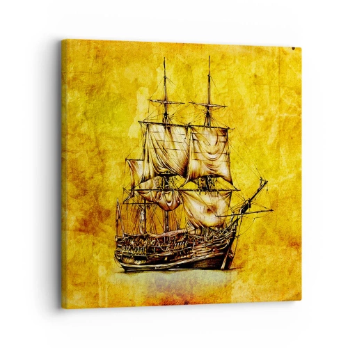 Schilderen op canvas - Richting Tortuga! - 30x30 cm