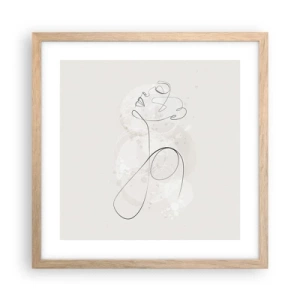 Een poster in een licht eiken lijst - De spiraal van schoonheid - 40x40 cm