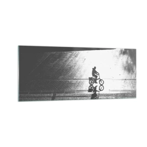 Schilderen op glas - Voor mij, door de stad - 100x40 cm