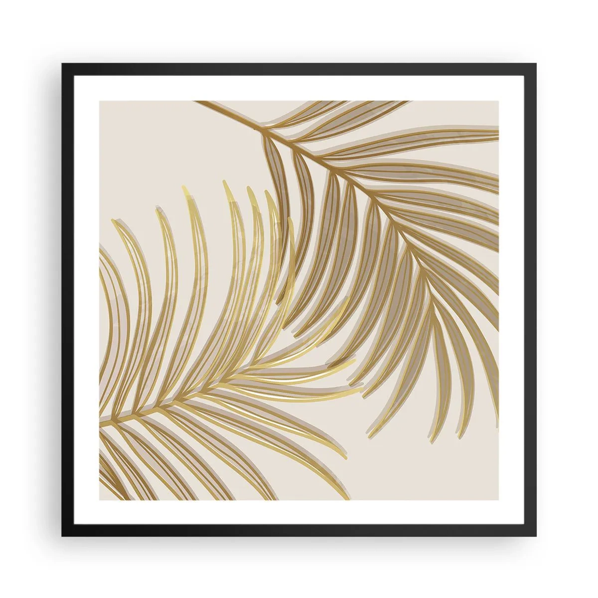 Poster in een zwarte lijst - Gouden Palm! - 60x60 cm