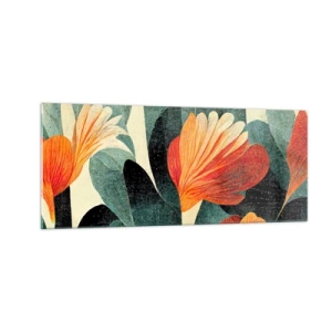 Schilderen op glas - De hitte van de tropen en de koelte van het groen - 100x40 cm