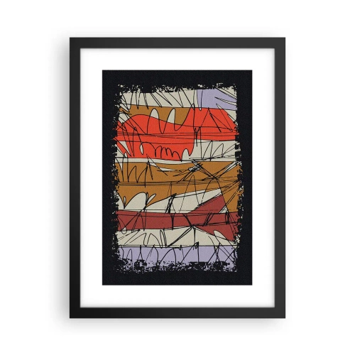 Poster in een zwarte lijst - Spontane compositie - 30x40 cm