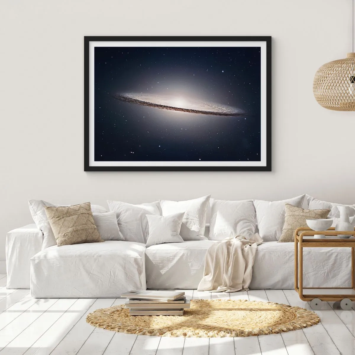 Poster in een zwarte lijst - Lang geleden, in een sterrenstelsel ver, ver weg... - 70x50 cm