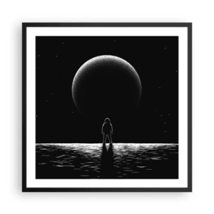 Poster in een zwarte lijst - Oog in oog - 60x60 cm