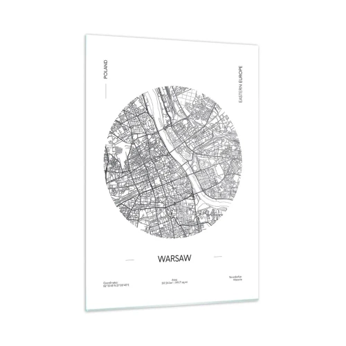 Schilderen op glas - Anatomie van Warschau - 50x70 cm