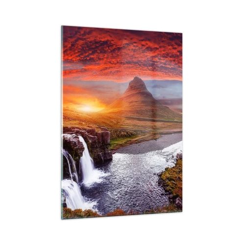 Schilderen op glas - Een zicht op Midden-aarde - 50x70 cm