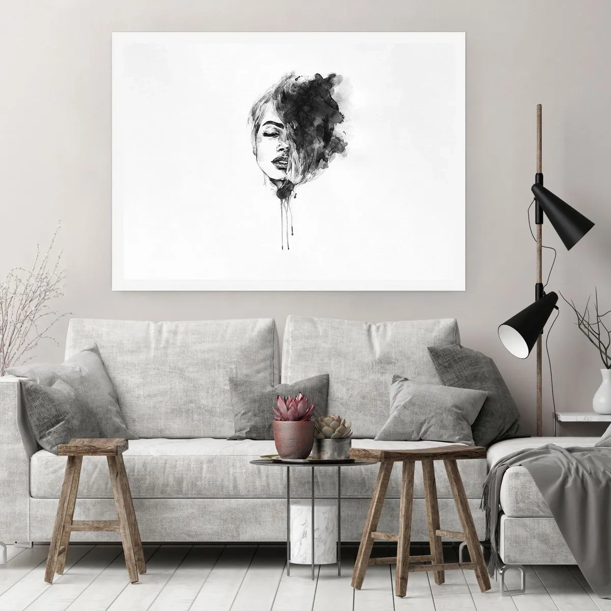 Poster - Waar droomt het meisje over? - 70x50 cm