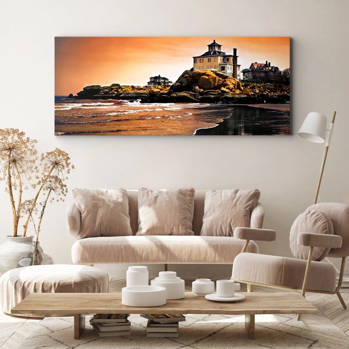 Schilderen op canvas - Westkust elegantie - 100x40 cm
