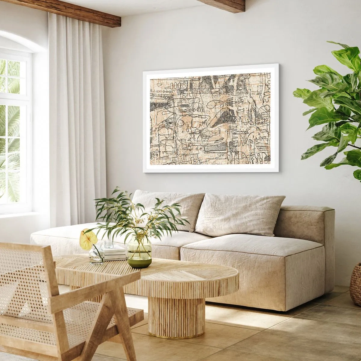 Poster in een witte lijst - Het wacht om te worden gedecodeerd - 70x50 cm