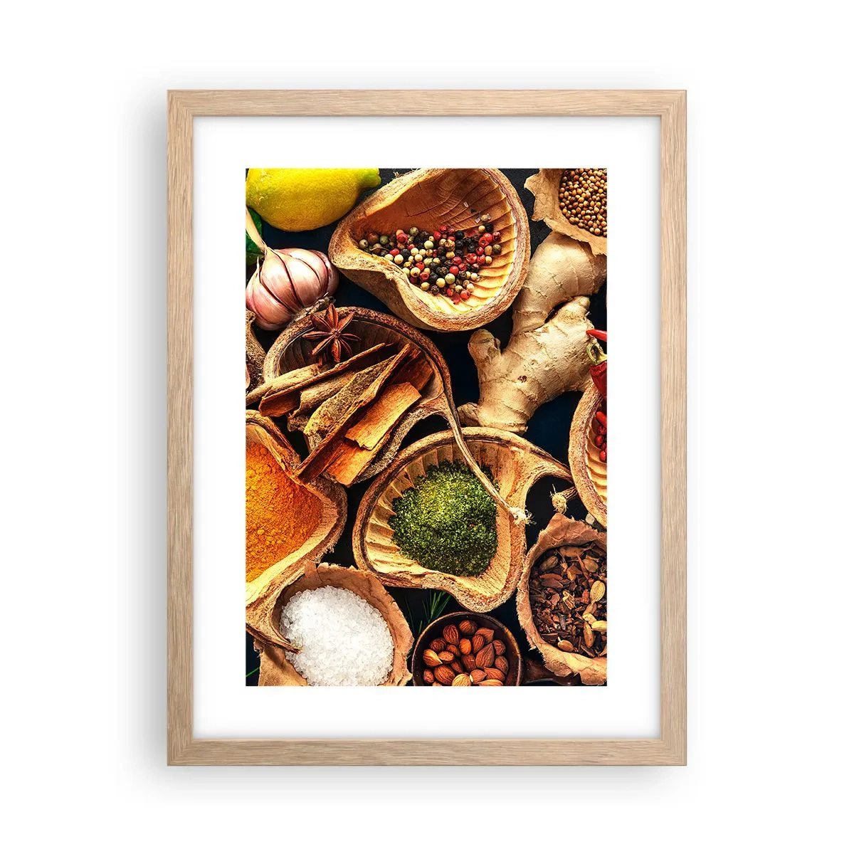 Een poster in een licht eiken lijst - Neem wat je wilt - 30x40 cm