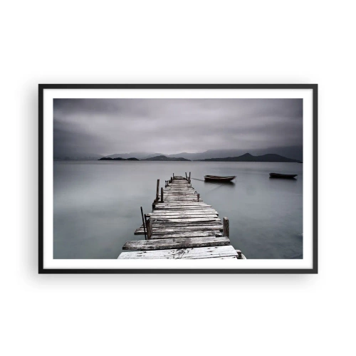 Poster in een zwarte lijst - Je kunt morgen gaan - 91x61 cm