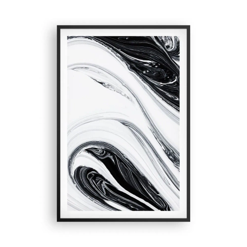 Poster in een zwarte lijst - Een combinatie van tegenstellingen - 61x91 cm