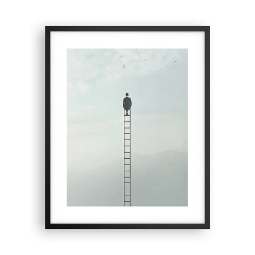 Poster in een zwarte lijst - Stap verder op! - 40x50 cm