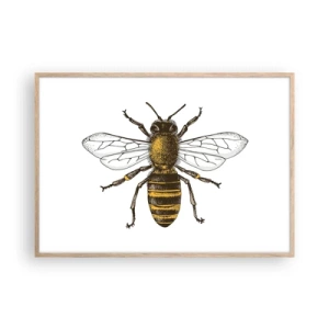 Een poster in een licht eiken lijst - Mooi en goed - 100x70 cm