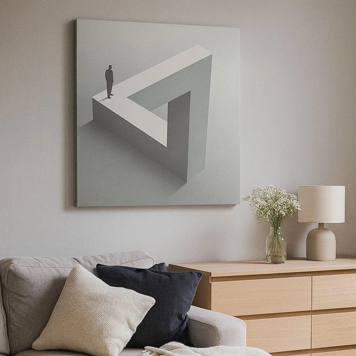 Schilderen op canvas - Maar het is toch mogelijk - 30x30 cm