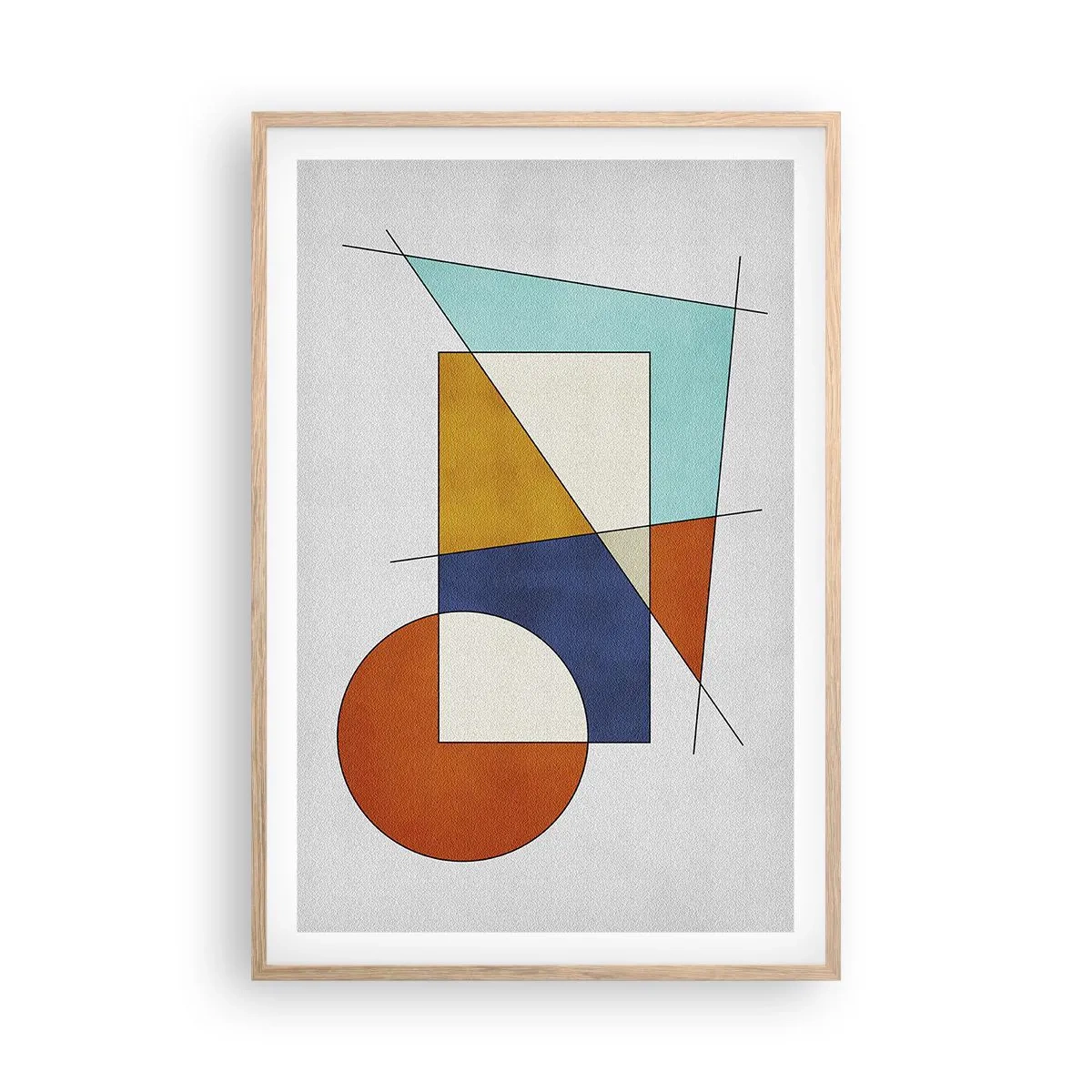 Een poster in een licht eiken lijst - Abstractie: modernistisch plezier - 61x91 cm