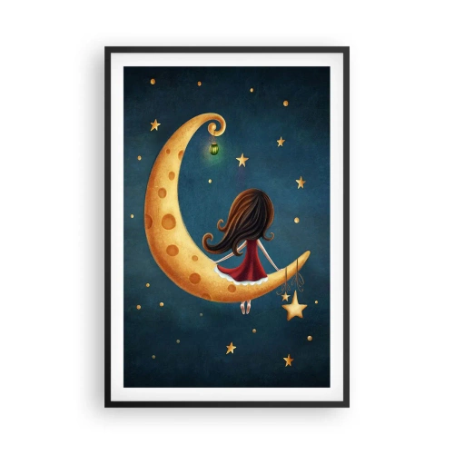 Poster in een zwarte lijst - Een keer… - 61x91 cm