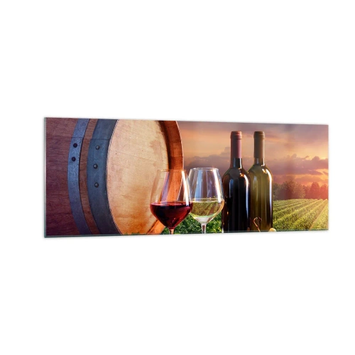 Schilderen op glas - Het leven smaakt hier - 140x50 cm