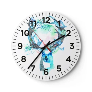 Wandklok - Klok - De kracht en delicatesse van de natuur - 40x40 cm