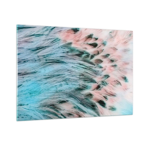 Schilderen op glas - Saffier roze dons - 100x70 cm