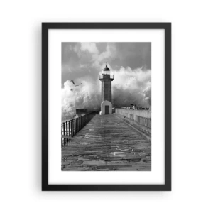 Poster in een zwarte lijst - Onbevreesd - 30x40 cm