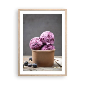 Een poster in een licht eiken lijst - Zoetheid en kou - 50x70 cm