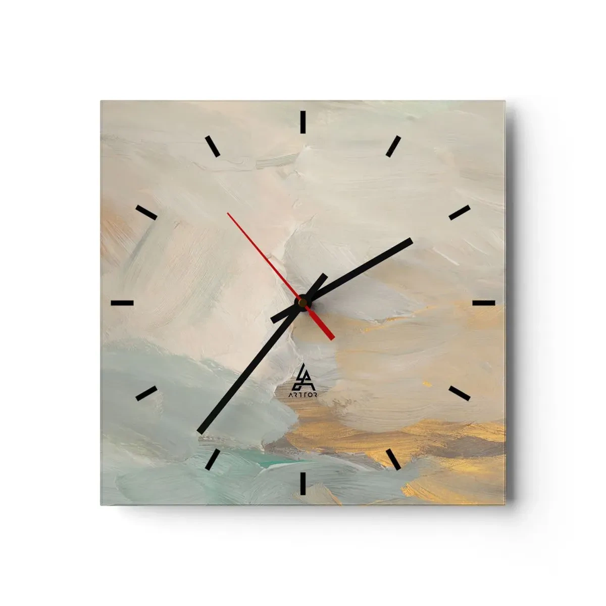Wandklok - Klok - Abstractie – het land van zachtheid - 30x30 cm
