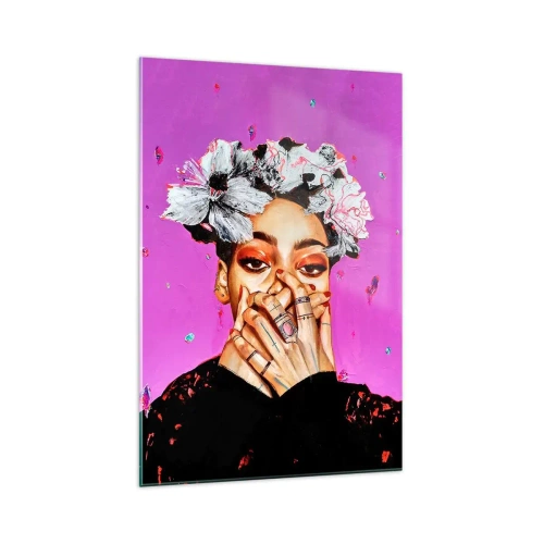 Schilderen op glas - Een beetje gek - 70x100 cm