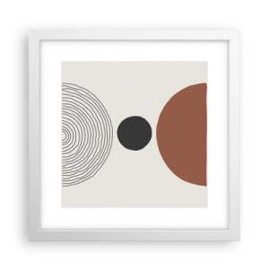 Poster in een witte lijst - Het middelpunt van de aandacht - 30x30 cm